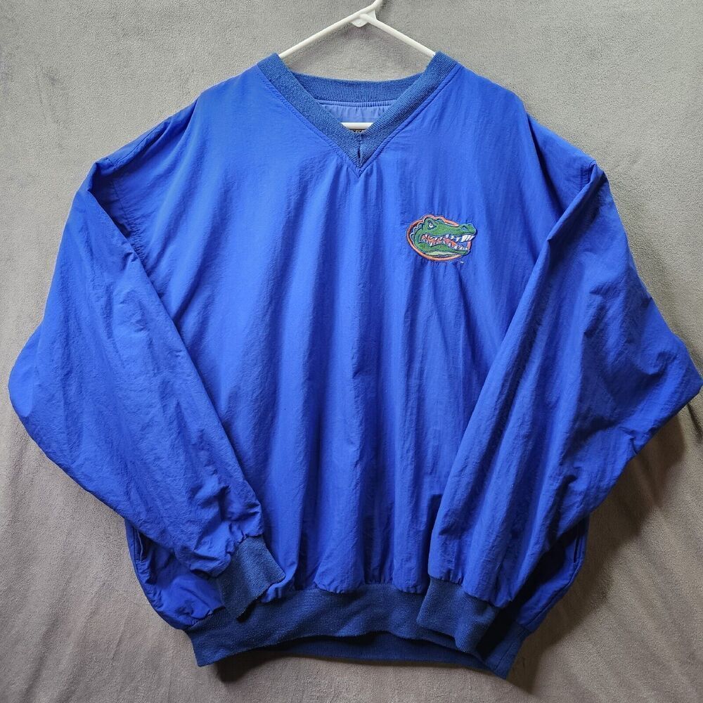 Vtg Florida Gators Windbreaker Mens XL Blue Legends Football Pullover Jacket